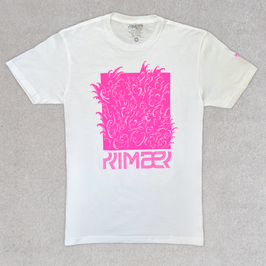 QUARTER SLEEVE TORSO WRAP WITH PINK WAVE DESIGN