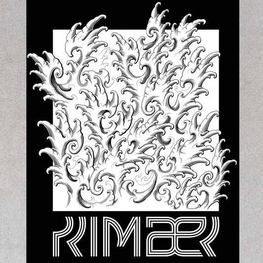 QUARTER SLEEVE TORSO WRAP WITH WHITE WAVE DESIGN